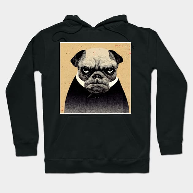 The pug father king pin pup Hoodie by Teessential